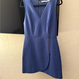Alice + Olivia Asymmetrical Dress in Deep Blue